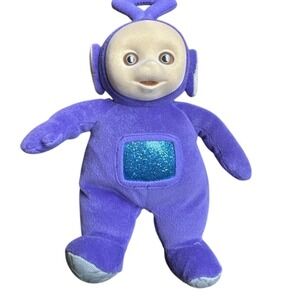 Eden Teletubbies Tinky Winky Plush Toy Purple Character Square Screen 7 Inch